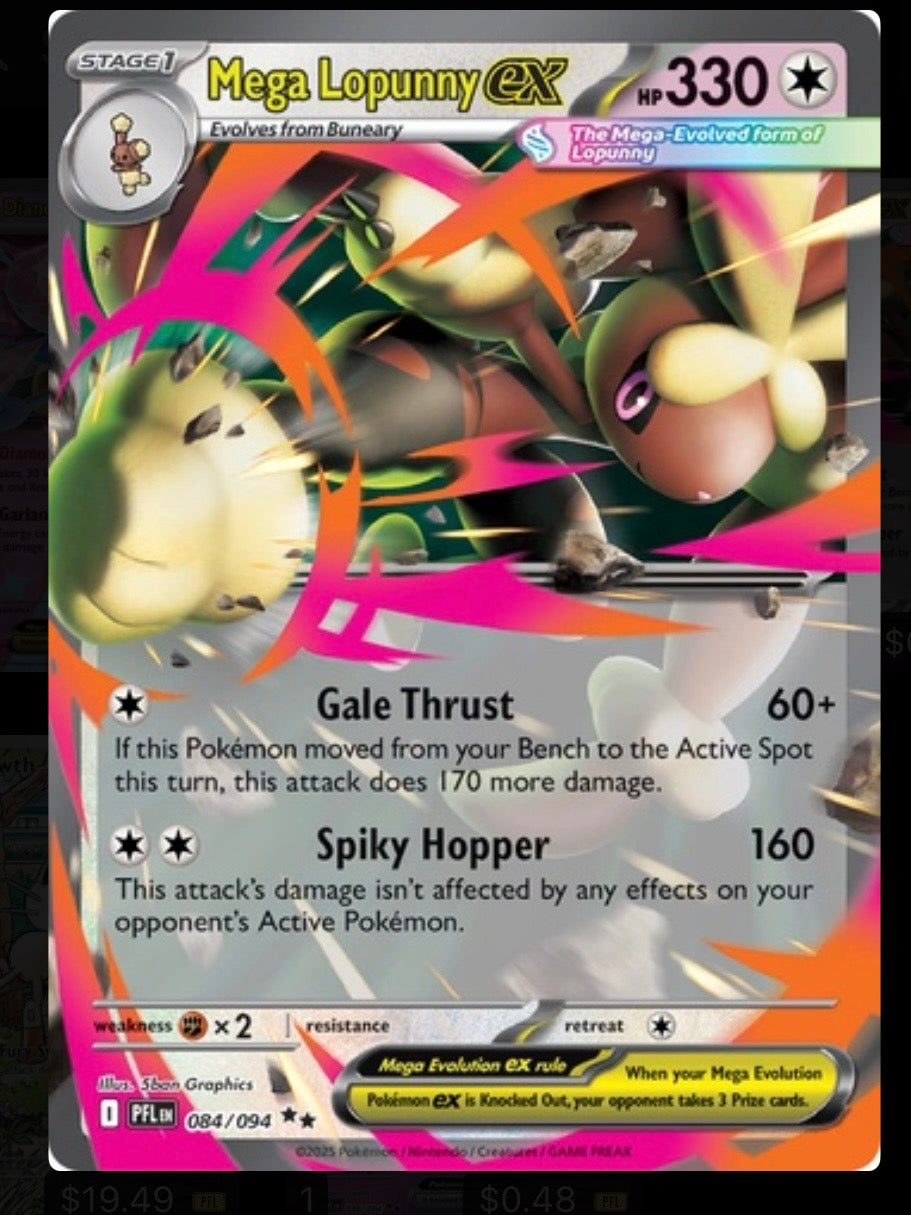 Mega Lopunny ex - Phantasmal Flames #084